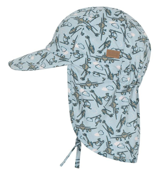 Melton Cap w/Neck & Tie w/ Print