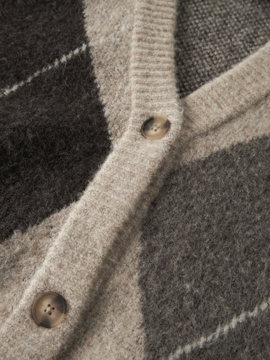 LMTD Kleave Harlekin Short Knit Cardigan